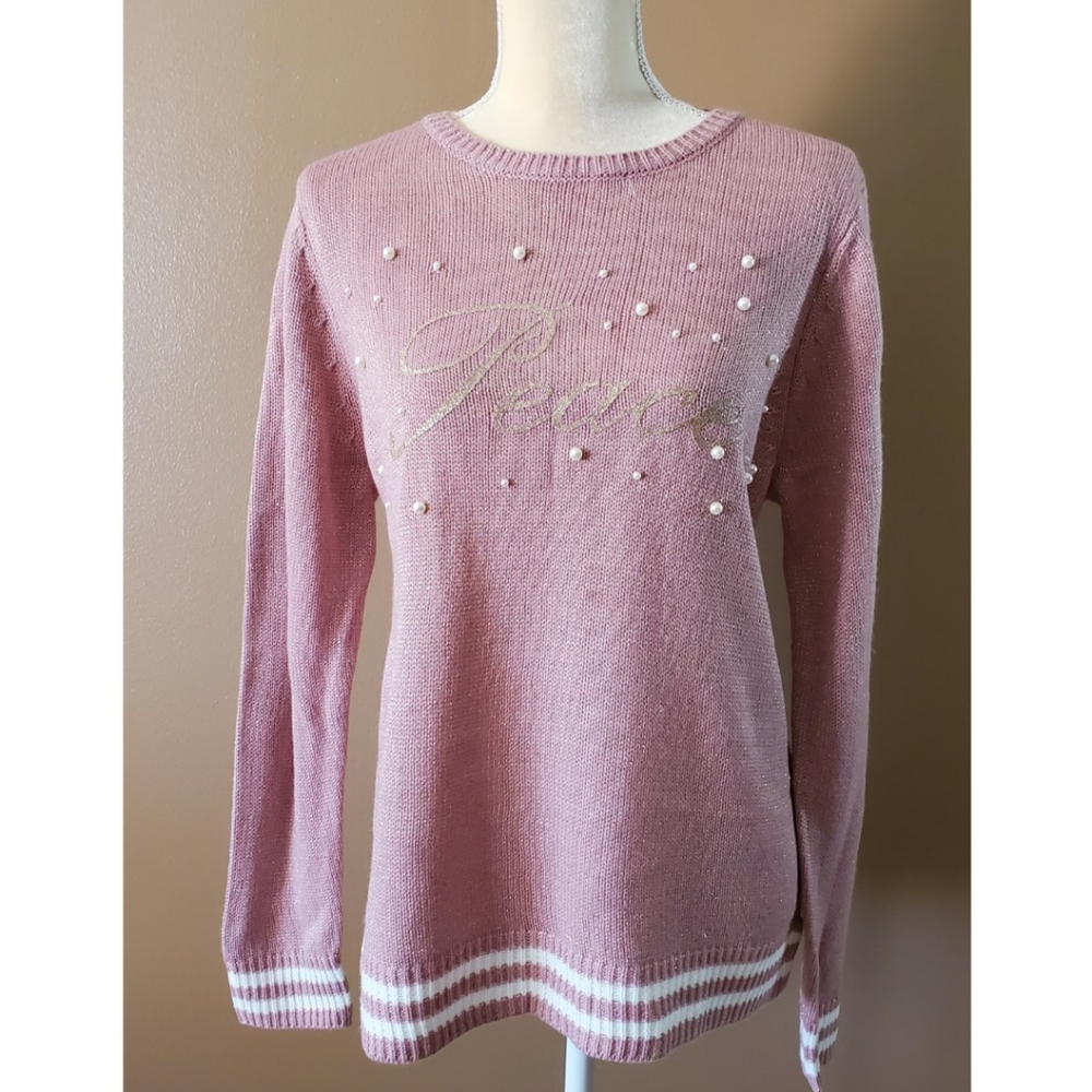 Holiday Time 💜 Peace Pearl Sweater